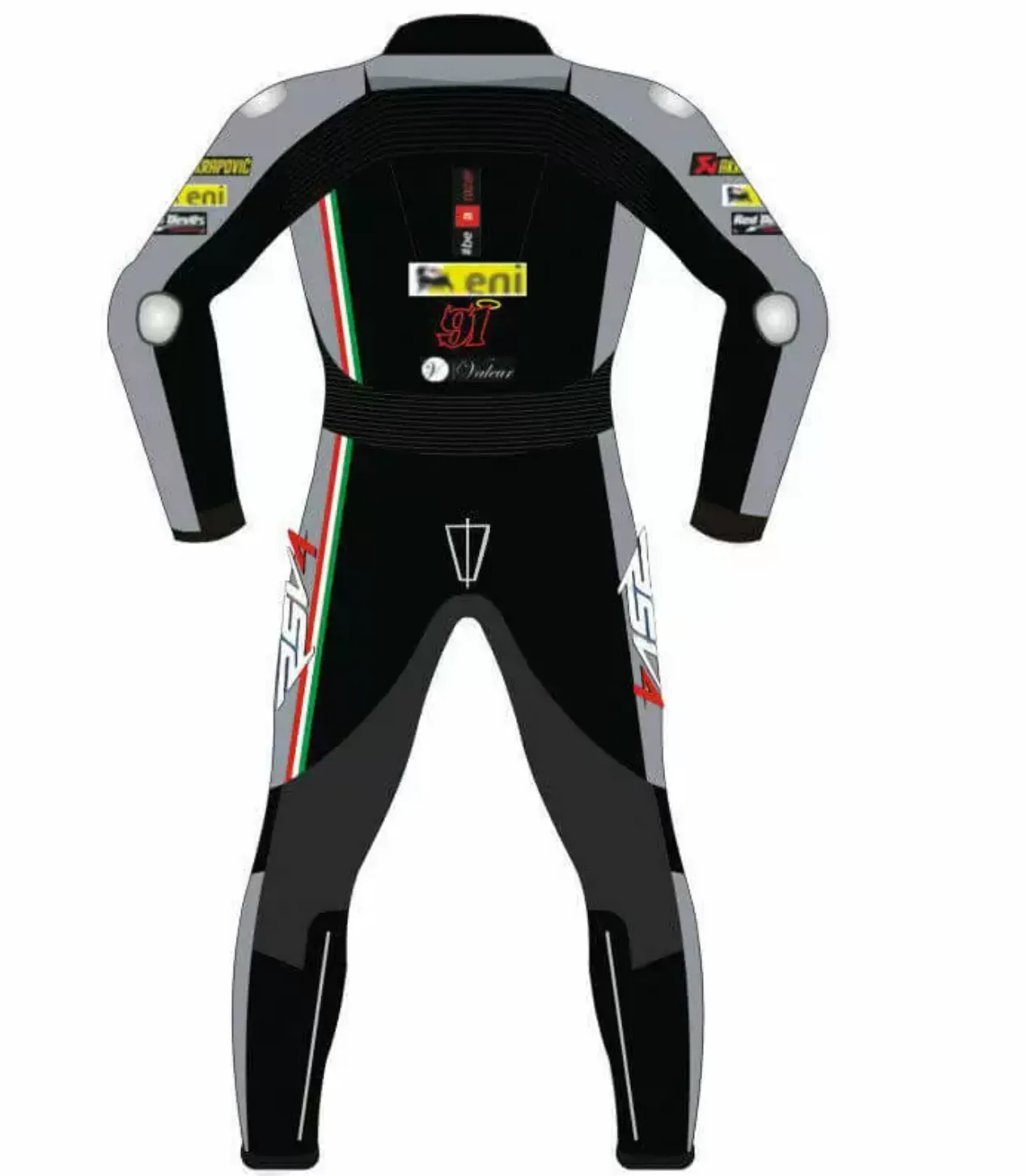 APRILIA MEN MOTORCYCLE GRAY LEATHER RACING SUIT