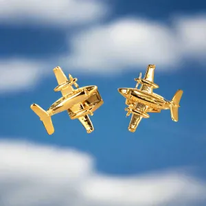 Azthom A32-350 Beechcraft-Raytheon B300 King Air 350 RAAF Cufflinks in Gold