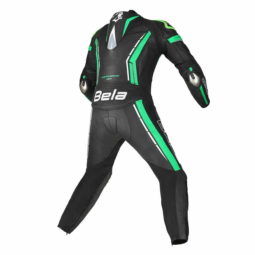 Bela NorthStar Men Motorcycle Racing 1 PC Green Leather Suit