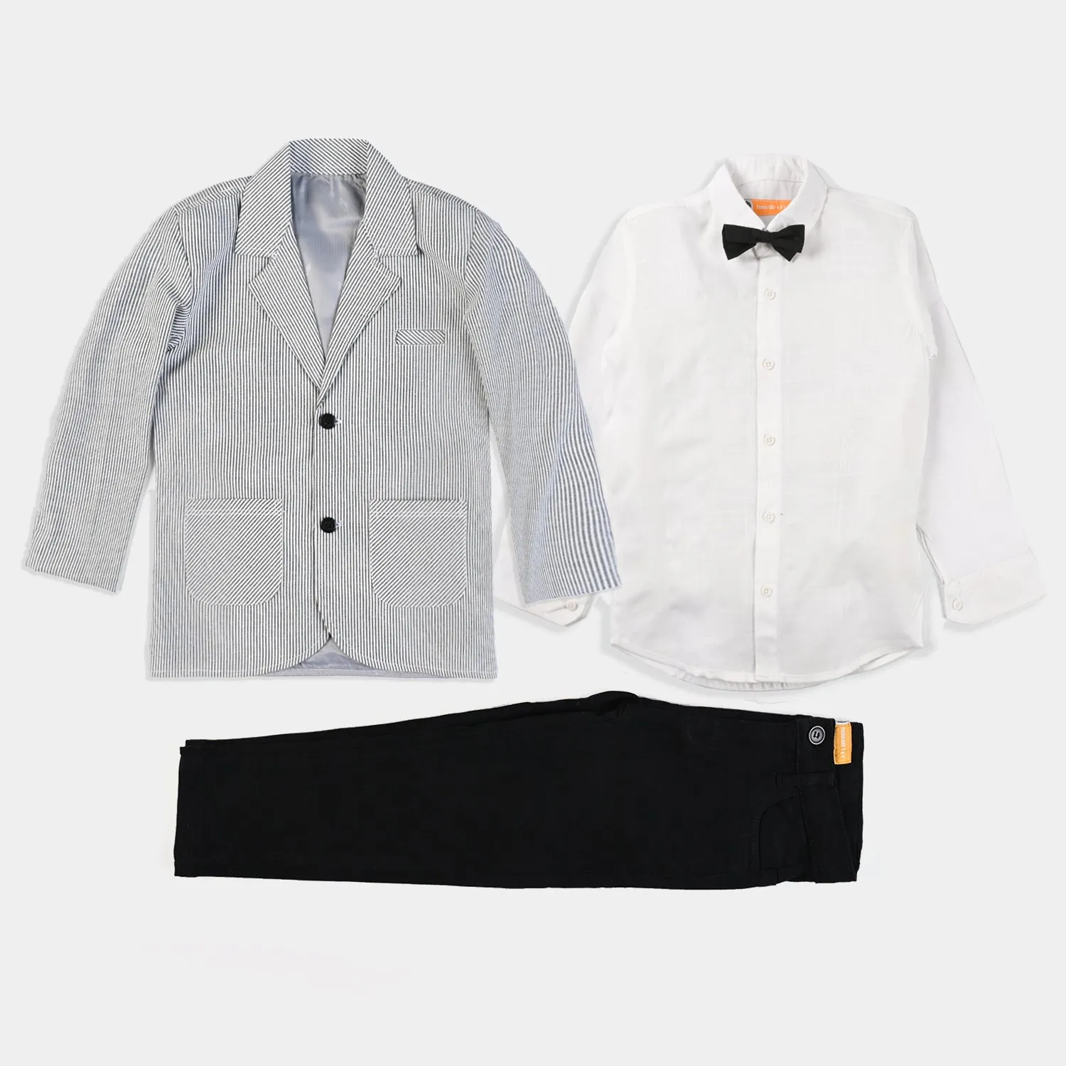 BOYS SUIT 3PC D002-W23-White