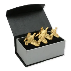 Brace of Partridge Gold Plated 22ct Cufflinks