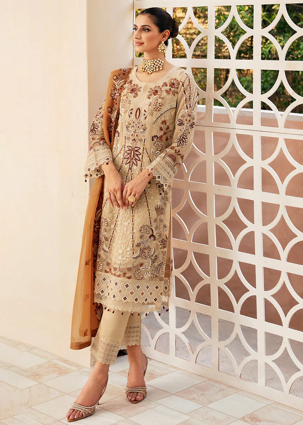 Chevron Luxury Chiffon Collection 24 by Ramsha | A-912