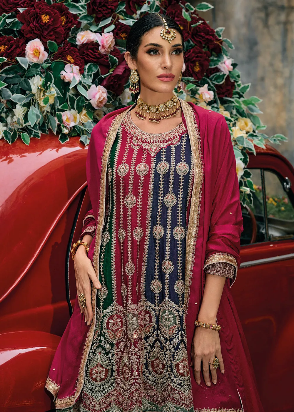 Chinnon Multicolor Embroidered Punjabi Style Salwar Suit