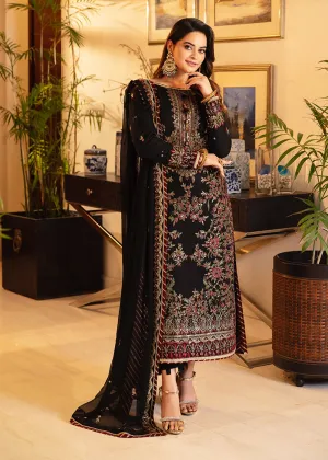 Classy Black Suit - Maahru, Noorie & Meerub '23 by Asim Jofa - AJSM-30