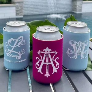 Colorful Monogrammed Event Can Coolers