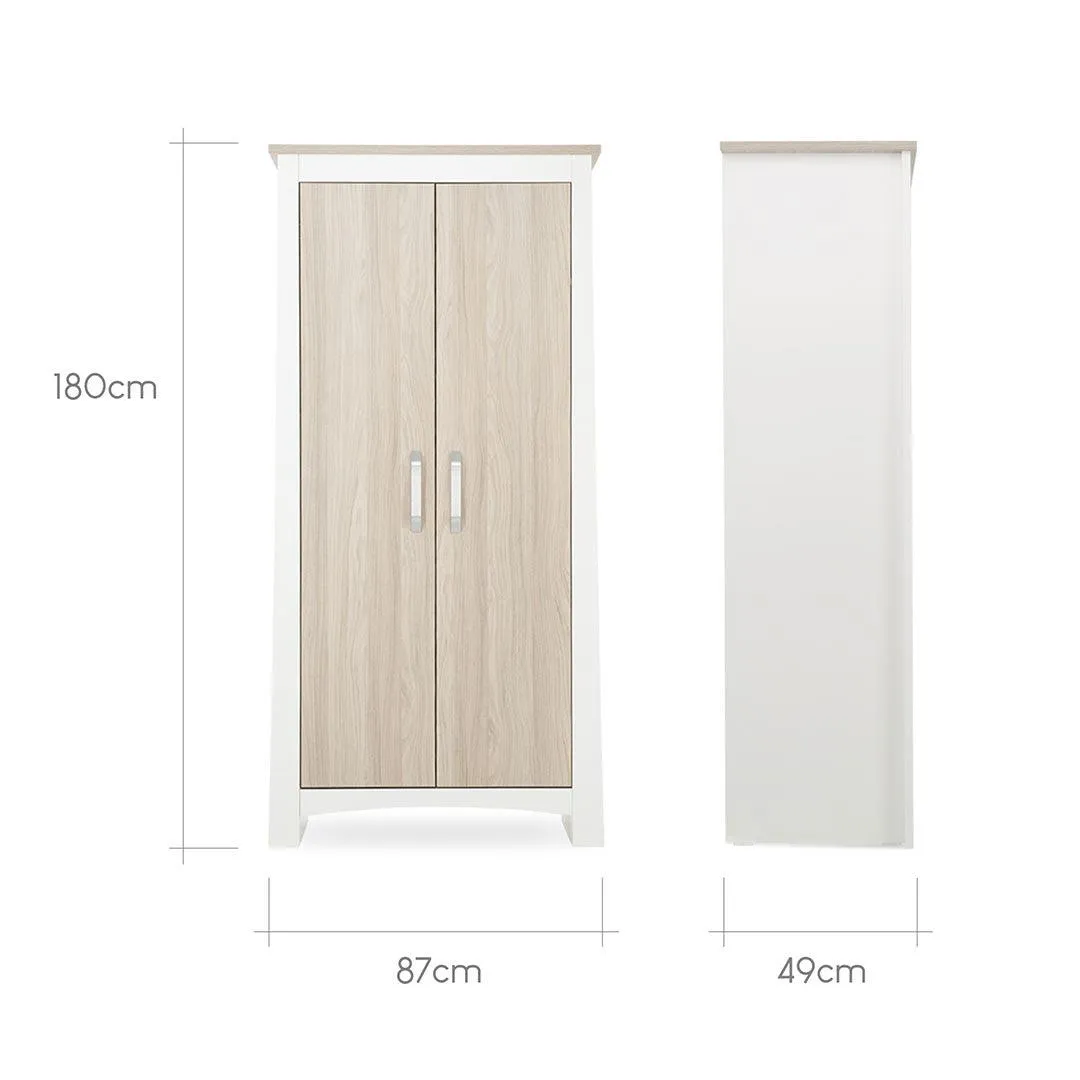 CuddleCo Ada Wardrobe - White/Ash