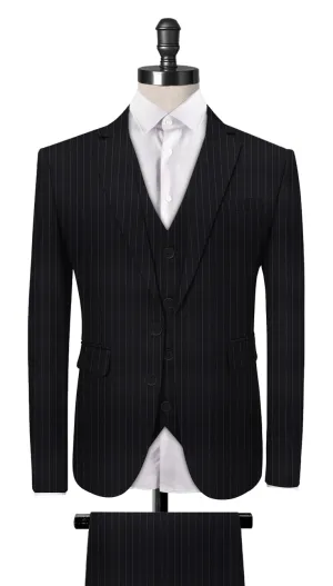 Dark Grey Chalk Stripe 3-Piece Suit