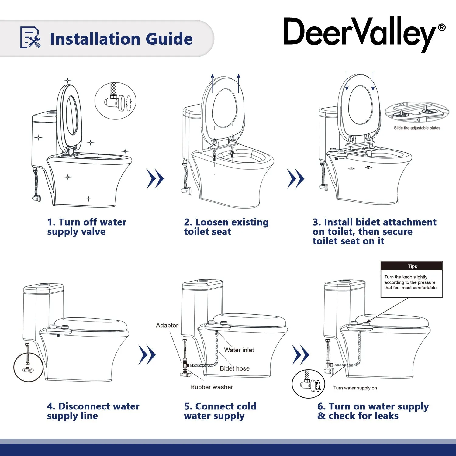 DeerValley DV-1B0095 Elongated Toilet Seat Bidet