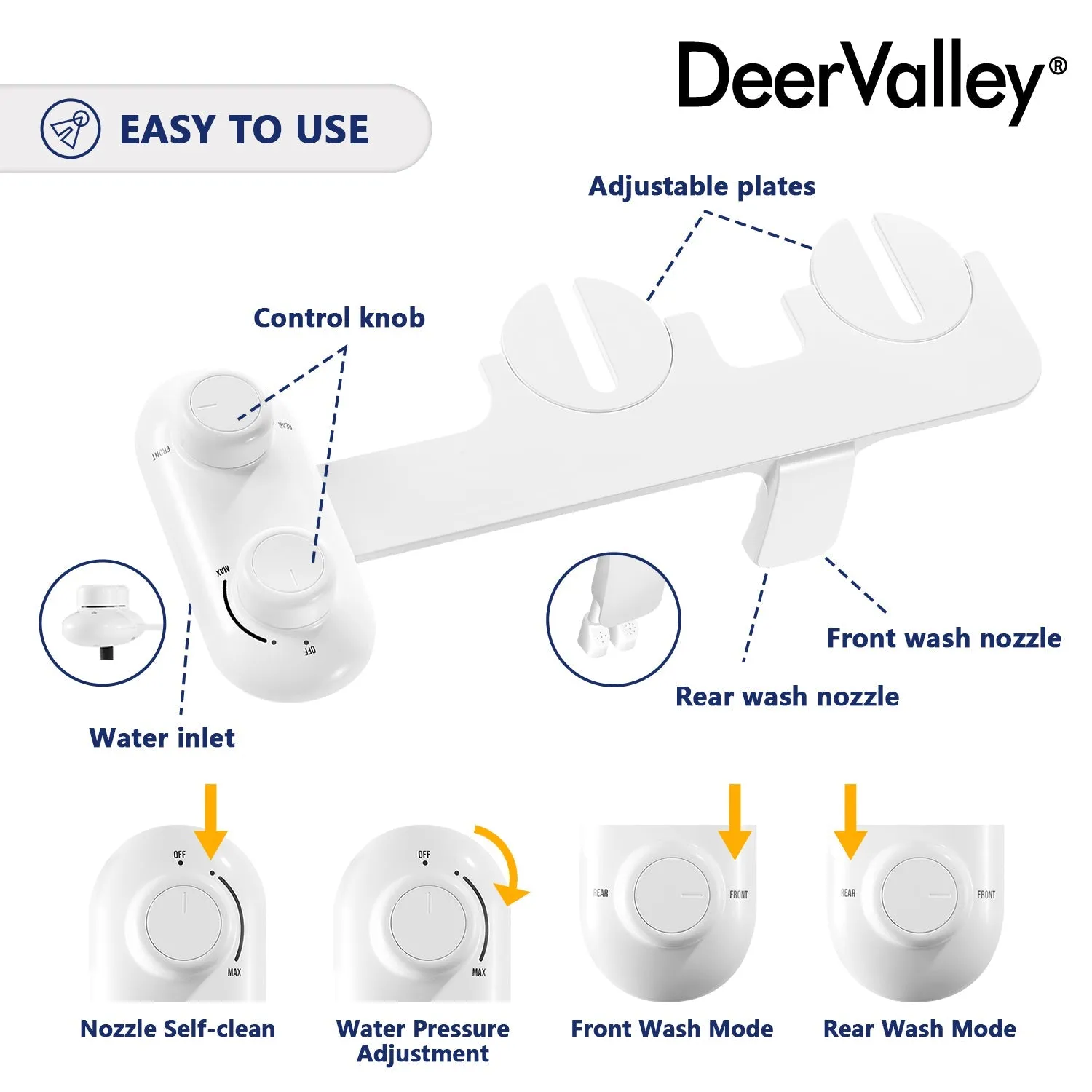 DeerValley DV-1B0095 Elongated Toilet Seat Bidet