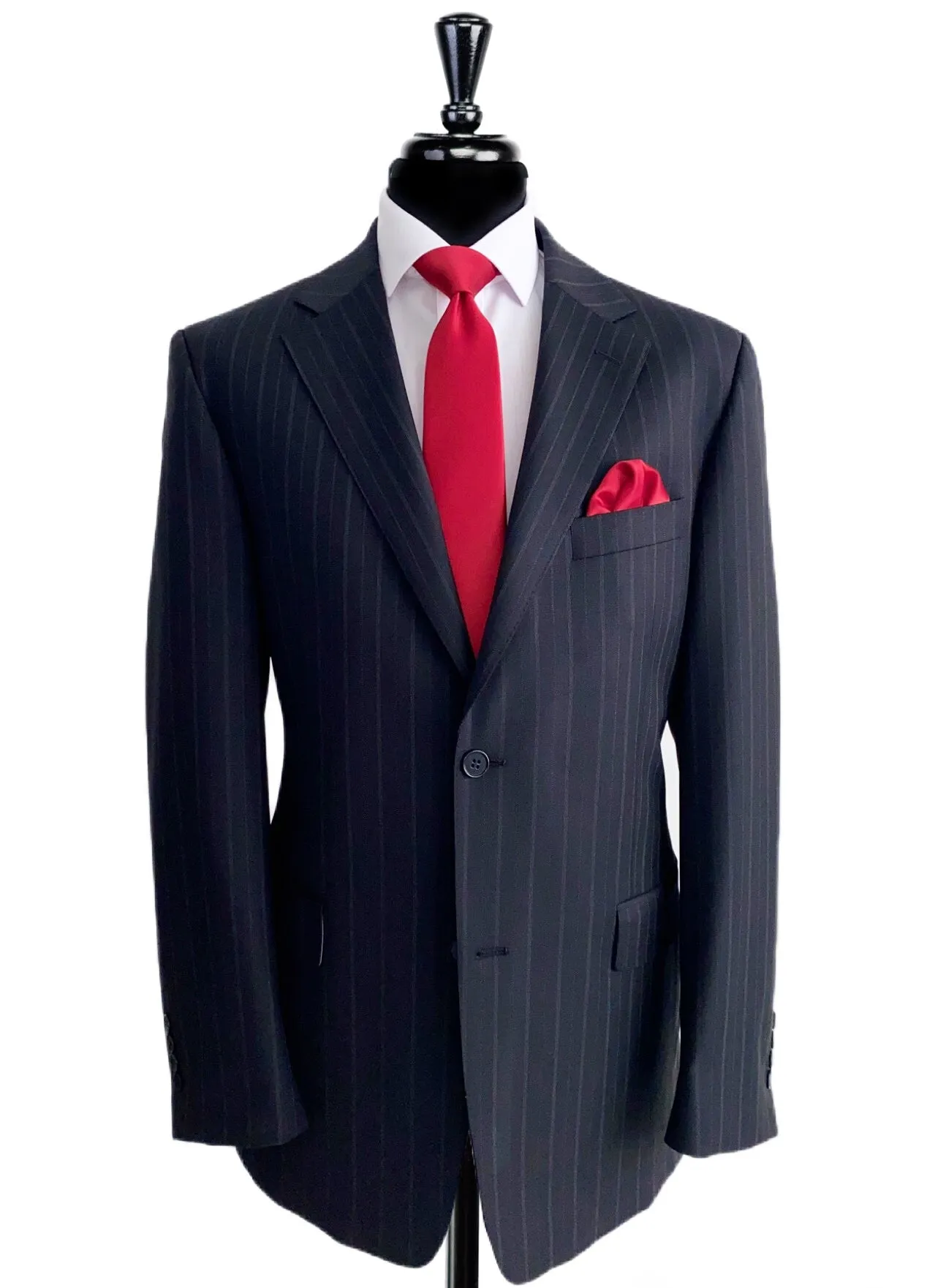 DOUGLAS Black Pin Stripe 2 Piece Suit