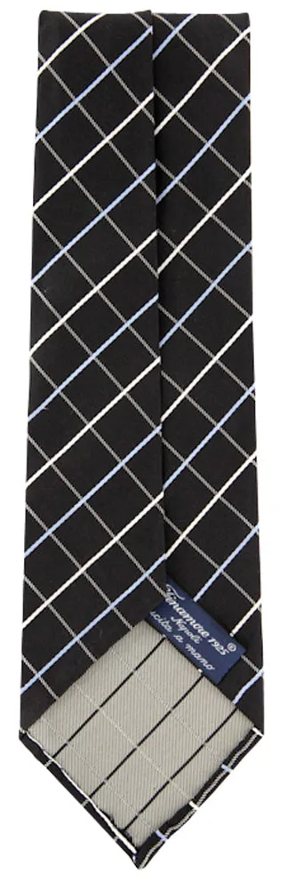 Finamore Napoli Black Silk Tie