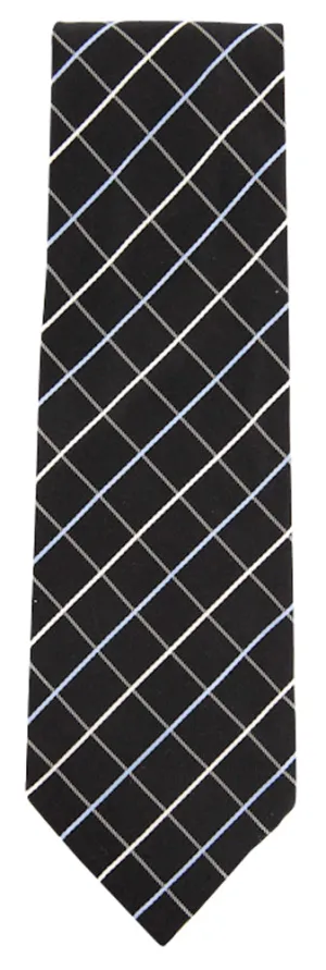 Finamore Napoli Black Silk Tie