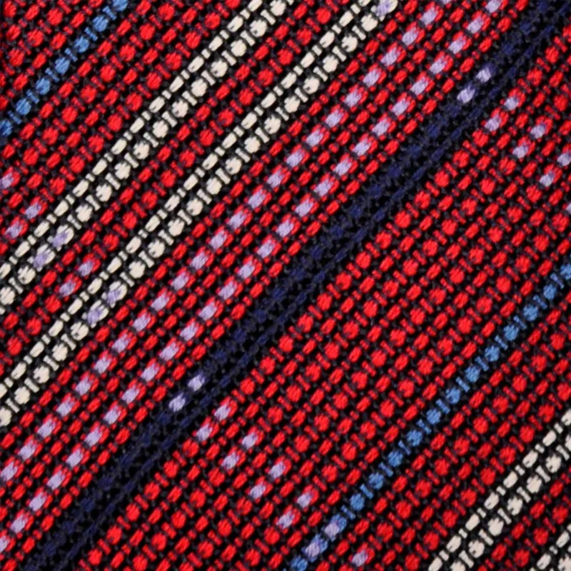 F.Marino Handmade Grenadine Silk Tie Madras Red