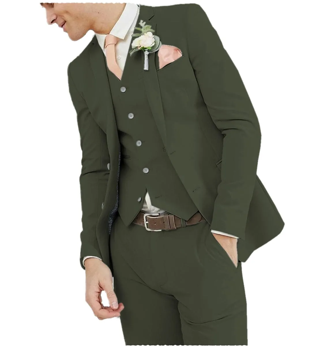 Formal 3 pieces Mens Suit Blazer For Wedding (Blazer  Vest  Pants)