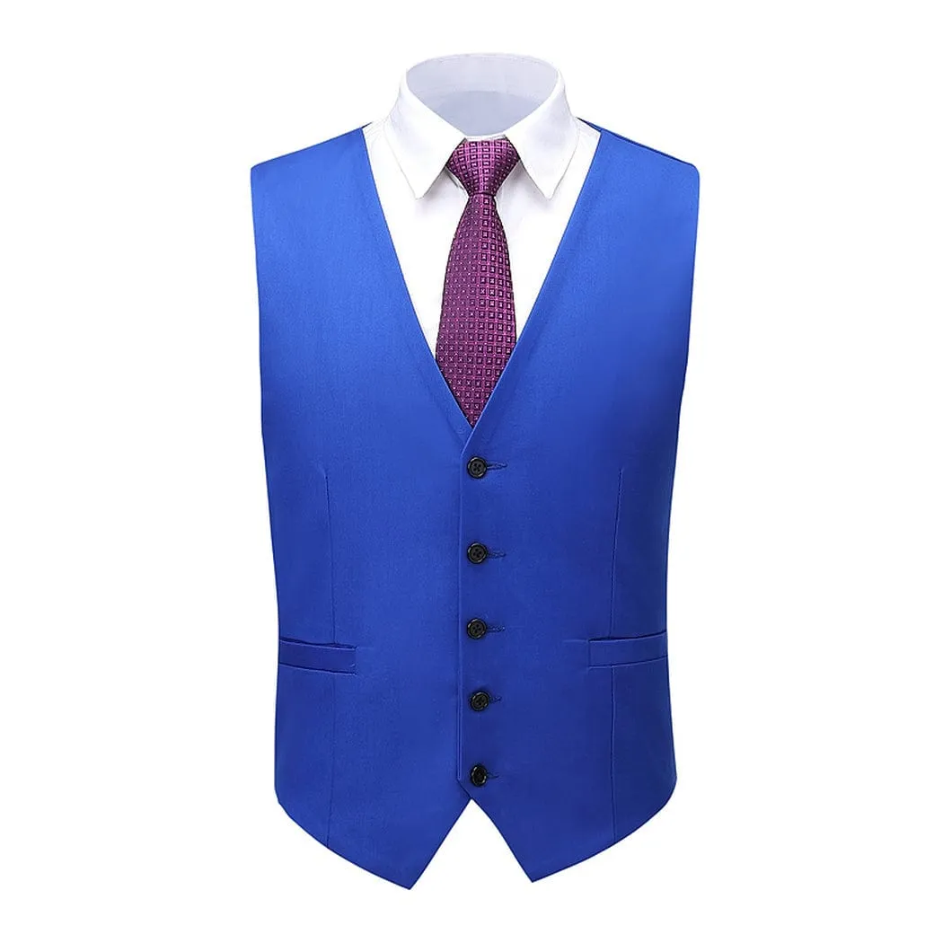 Formal Men's 3 Pieces Mens Suit Notch Lapel Flat Tuxedos (Blazer vest Pants)