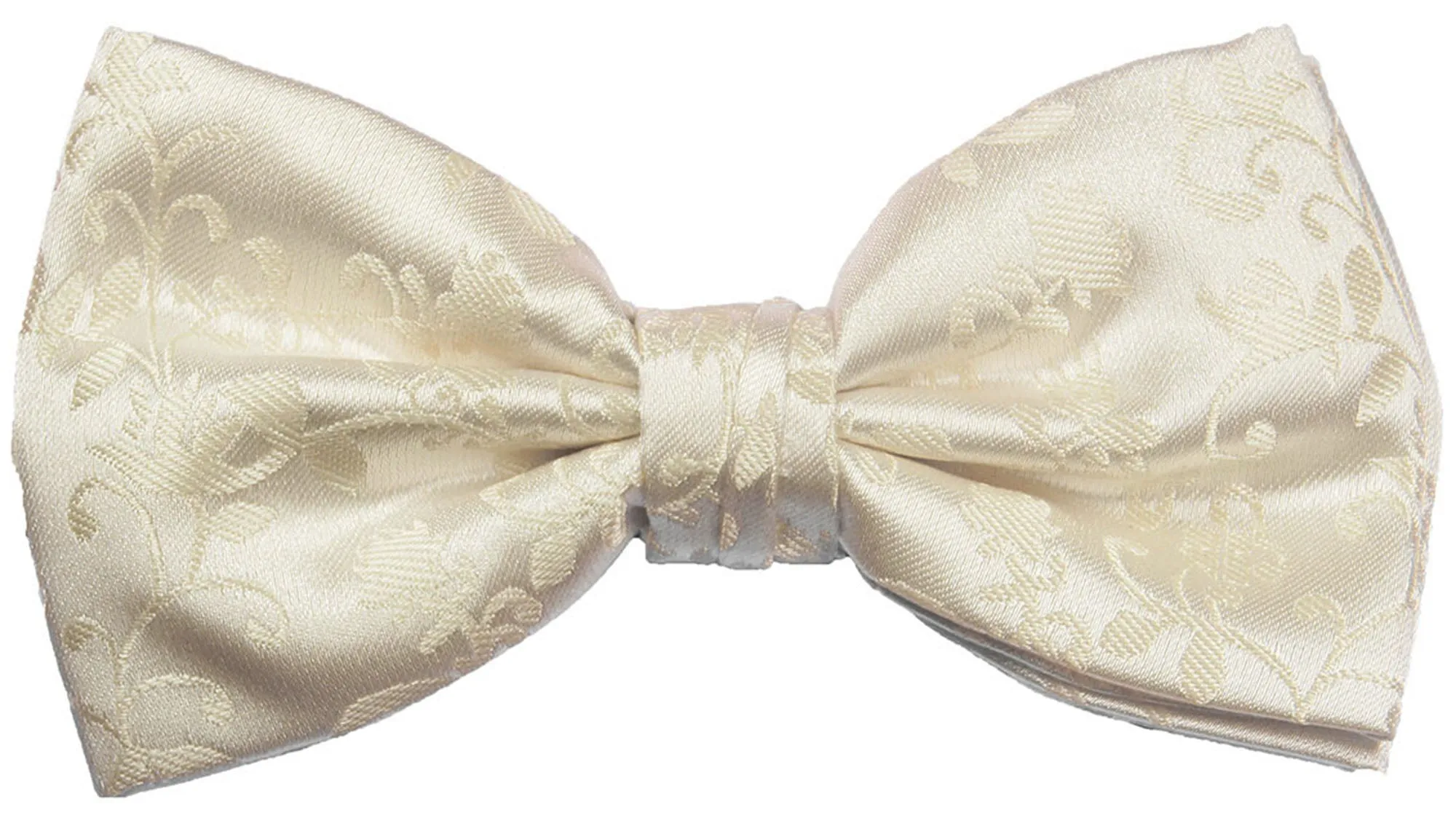 Ivory Vines Formal Silk Bow Tie by Paul Malone