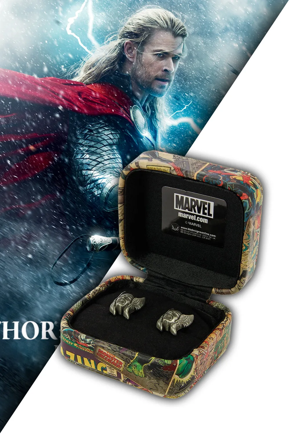 Marvel Comics Men’s Super Hero Thor 3D Cufflinks with gift box