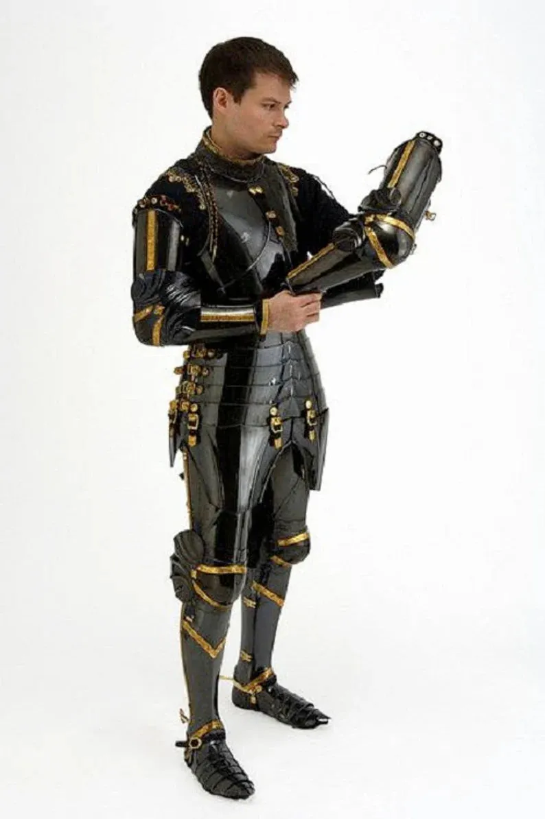 Medieval Black Armour Suit ~ Combat Full Body Halloween Armour Suit