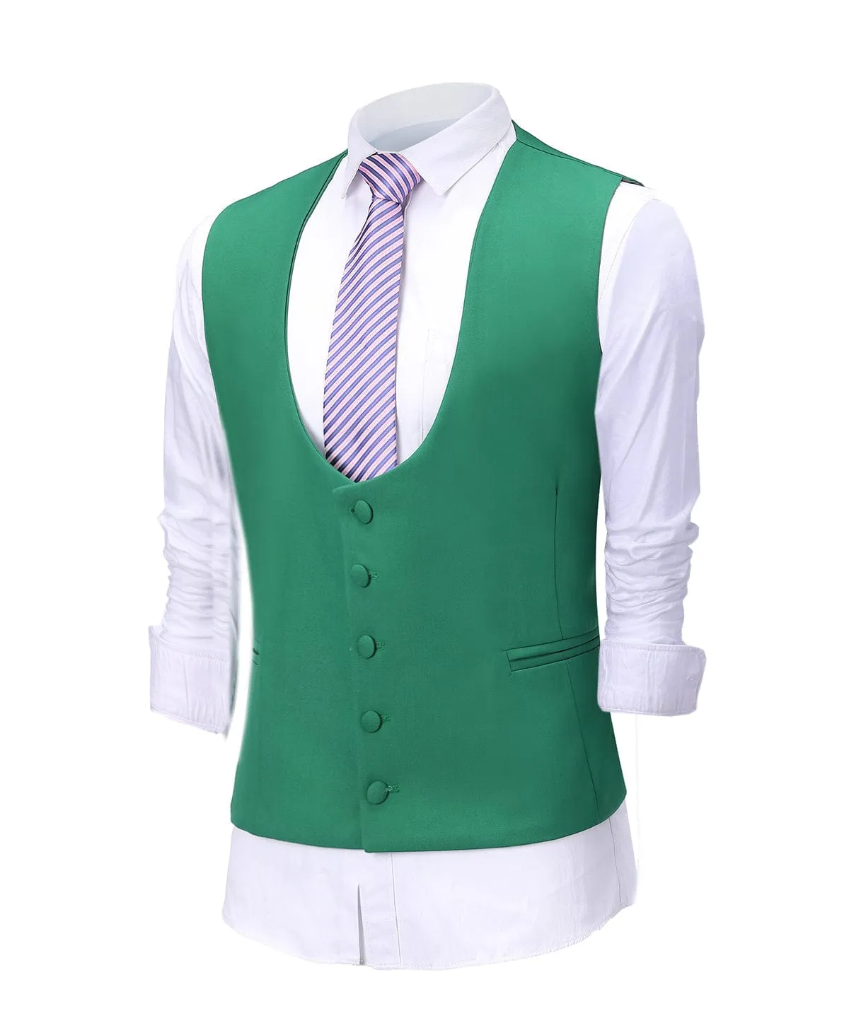 Men's 3 Piece Suits Slim Fit One Button Blazer Vest Pant Wedding