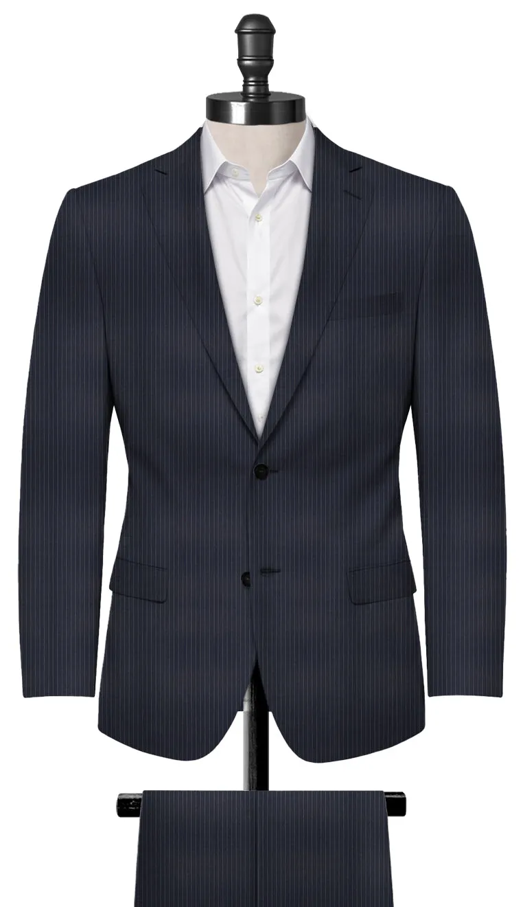 Navy Blue Fine Stripe Suit