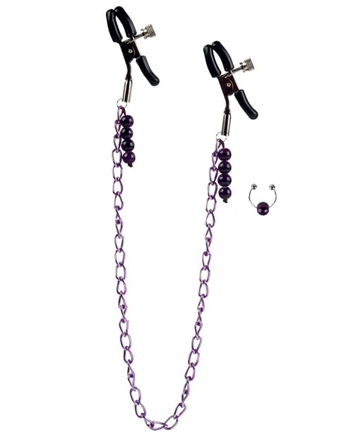 Purple Chain Nipple Clamps