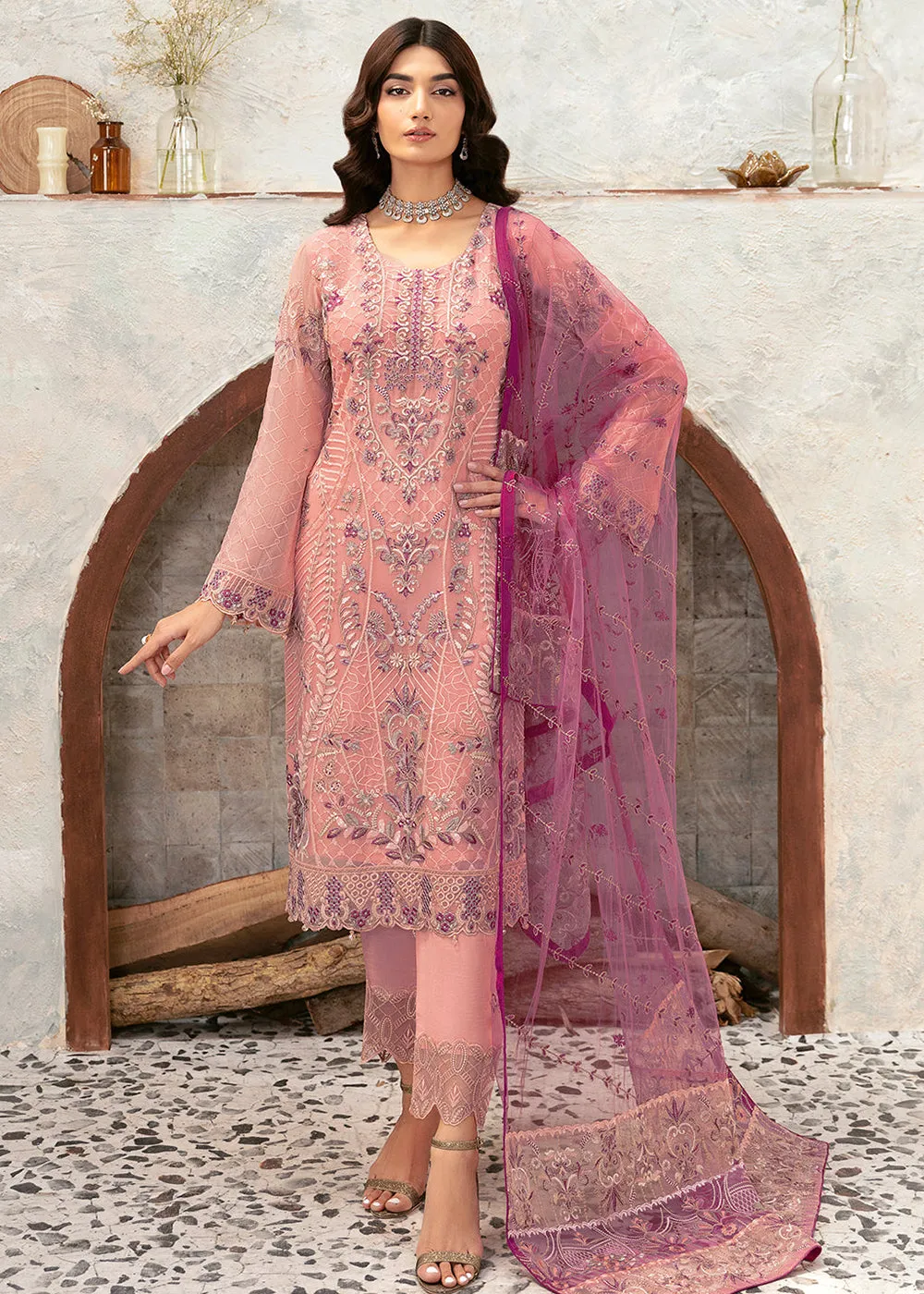 Rangoon Chiffon Collection 24 by Ramsha | D-1201