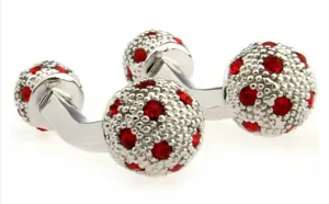 Red Jewel Ball Cufflinks