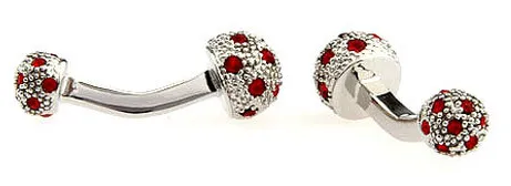 Red Jewel Ball Cufflinks