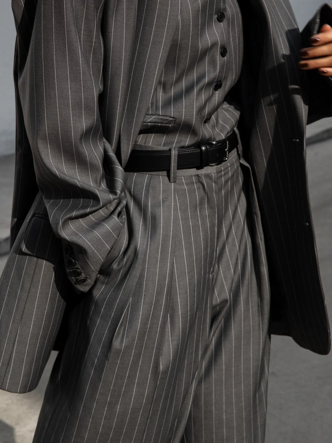 THREE PIN-TUCK TROUSERS