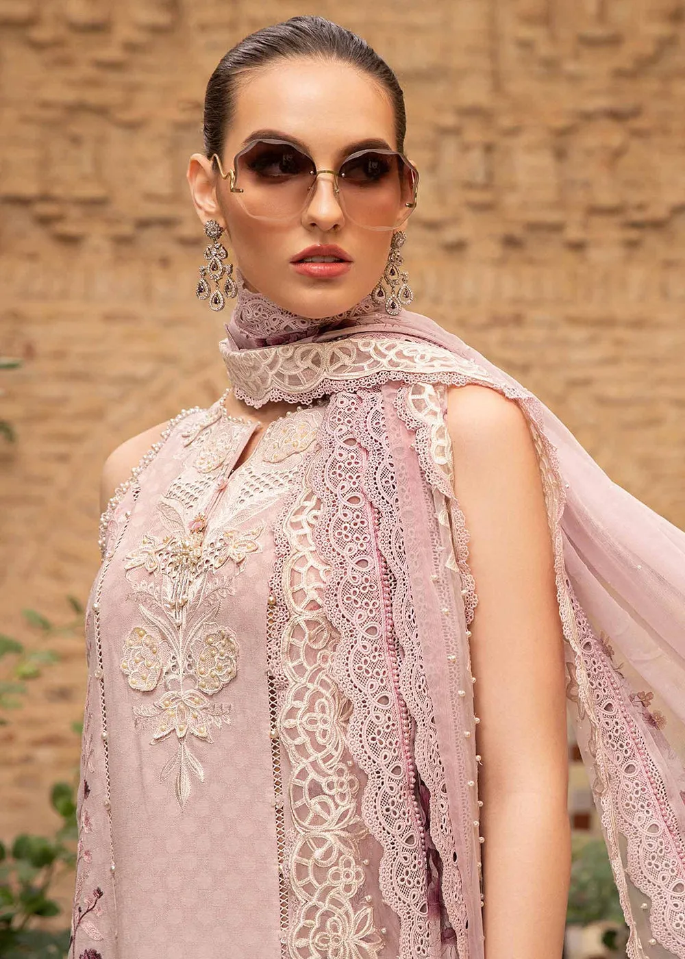 Unstitched Voyage a' Luxe Lawn '24 by Maria B | D-2414-A