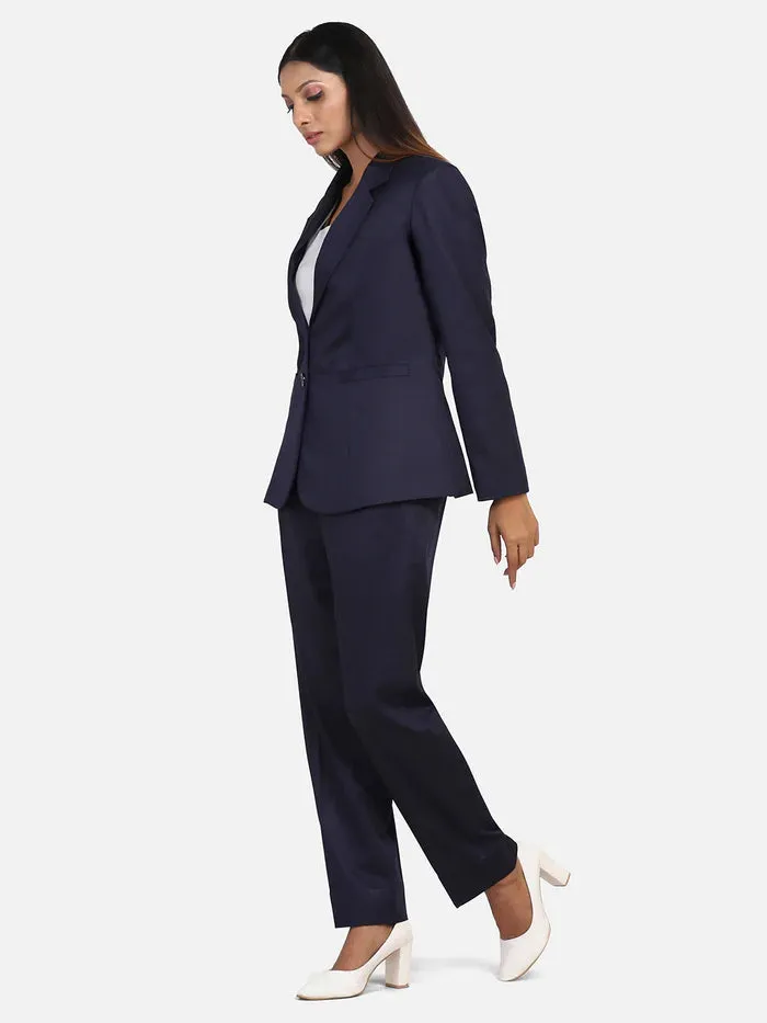 Women's Powersutra Cotton Pant Suit- Navy Blue