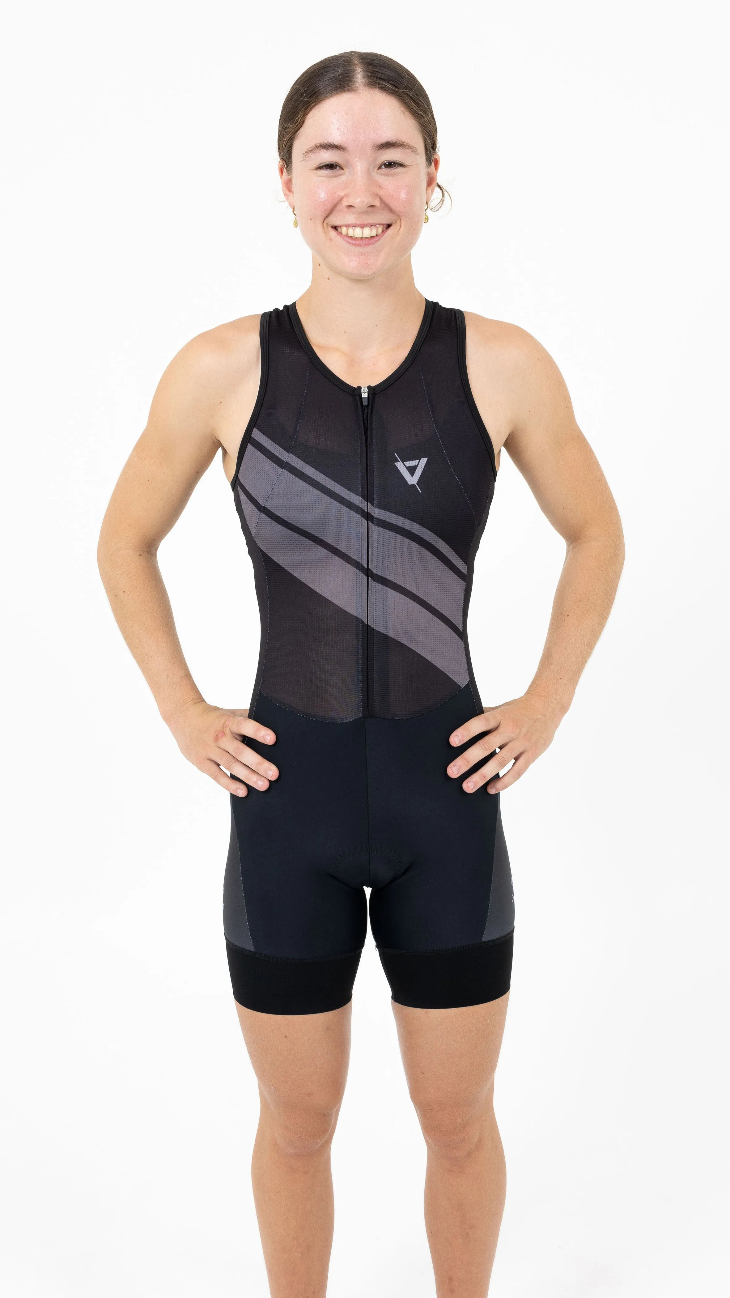 Womens Sleeveless Tri Suit Black